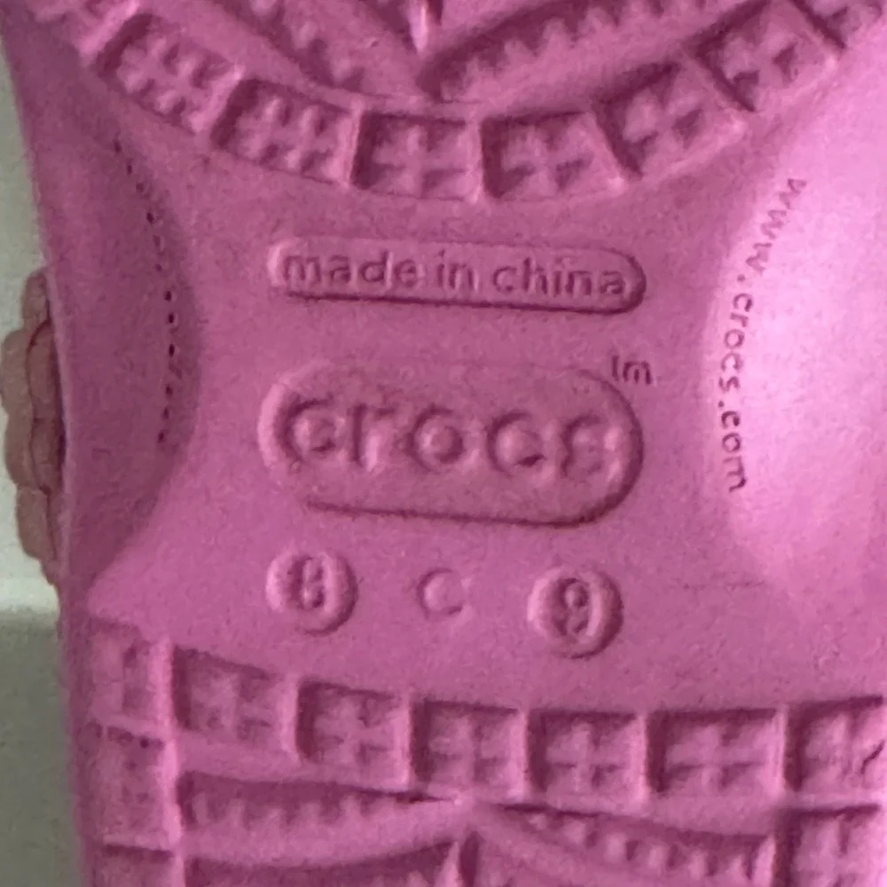 Crocs Disney Princess Clogs Girls Size 8/9 Pink Ariel Cinderella Rapunzel